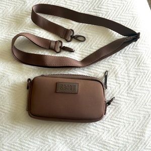 Dagne Dover Mara neoprene phone sling in dune color